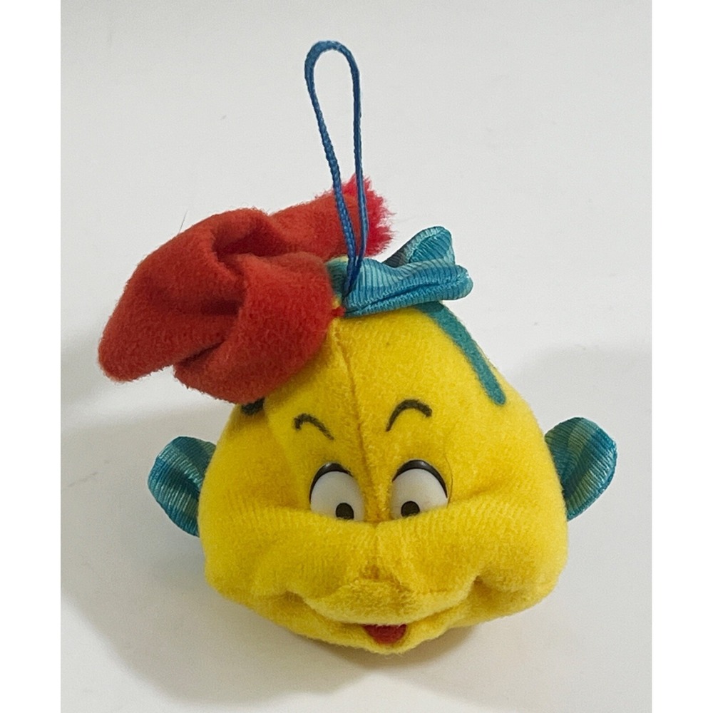 Disney Little Mermaid Holiday Flounder Plush McDonald's Happy Meal Toy Vintage
